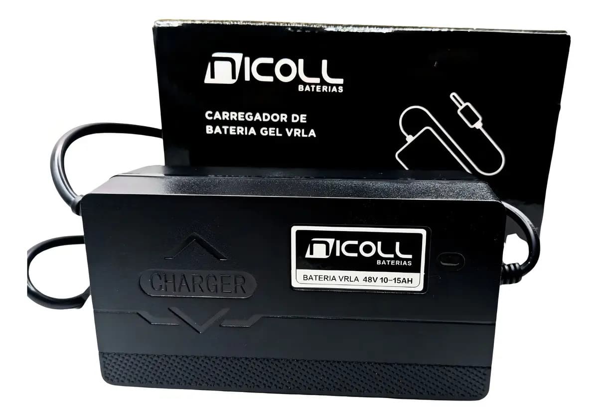 Carregador Nicoll 48V VRLA para Bicicleta Elétrica