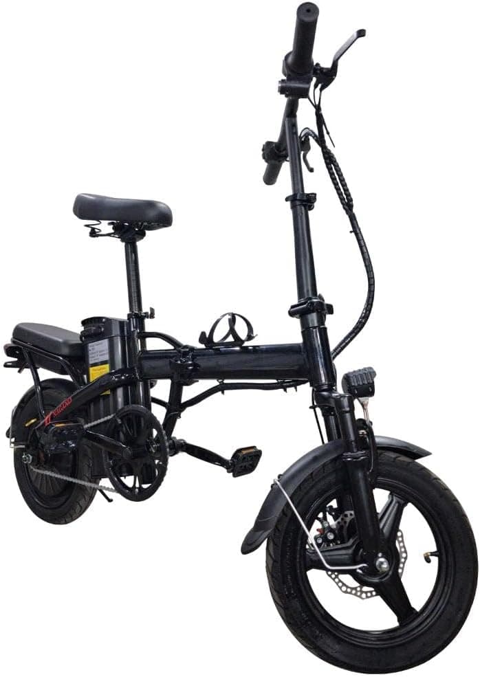 Bicicleta Elétrica Dobrável com Painel Digital e Farol de LED